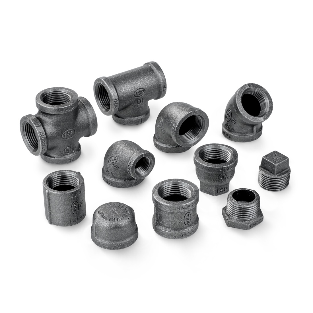 Malleable iron pipe fittings