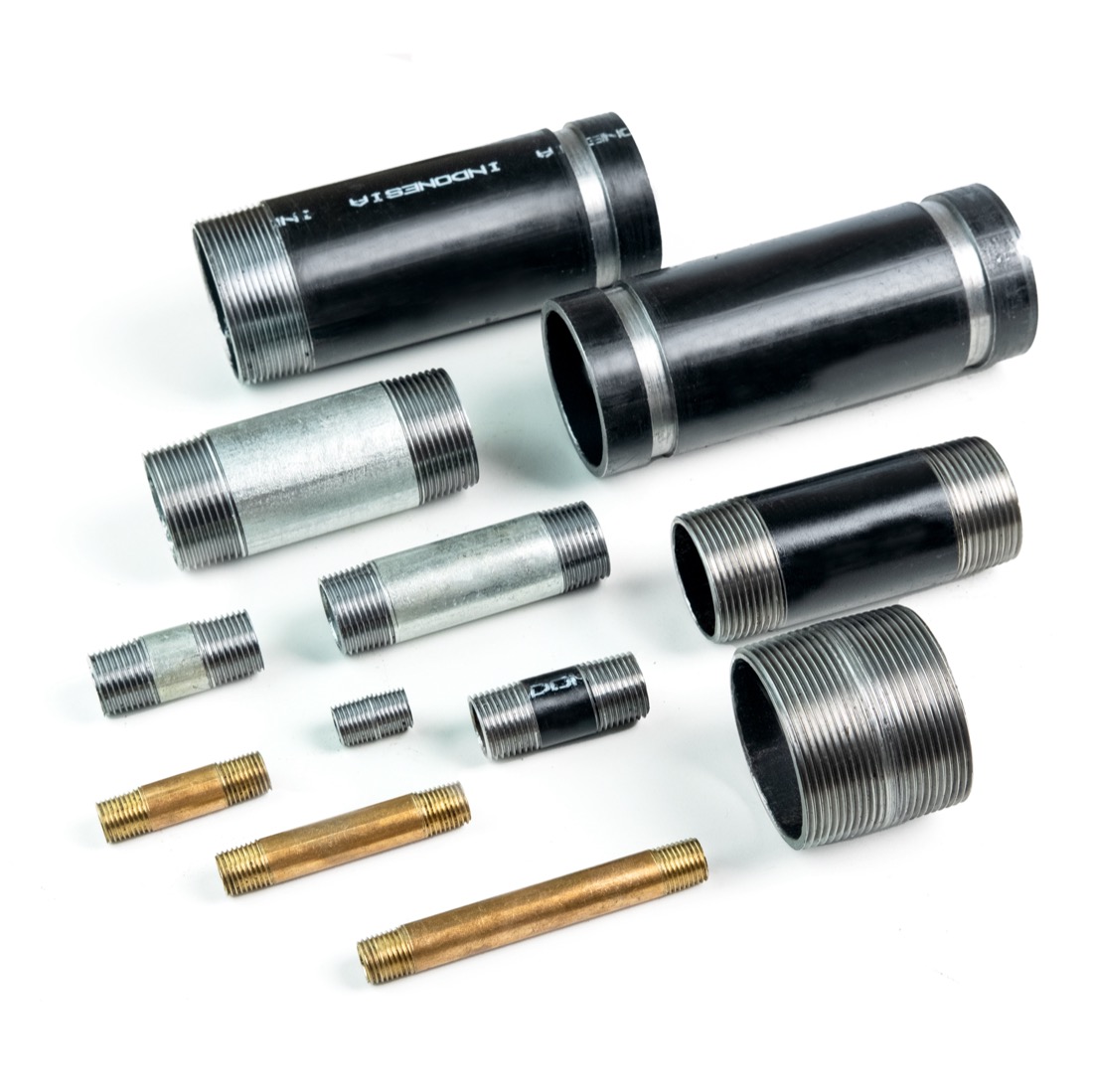 Carbon steel pipe nipples and seamless pipes